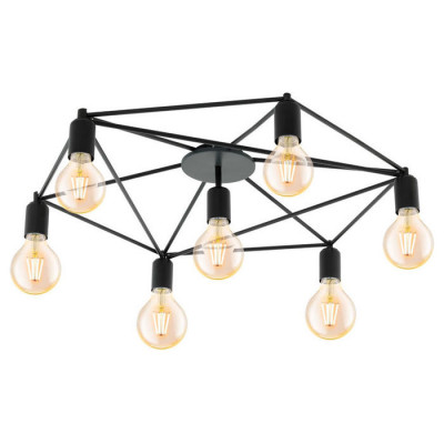 97904 Потолочный светильник STAITI, 7х40W (E27), ?760, H140, сталь, черный