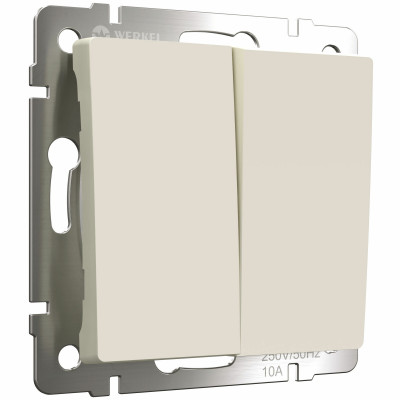 Werkel W1120062/ Выключатель двухклавишный (айвори матовый), a059280
