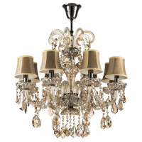 Lightstar 715087 (MD800006-8) Люстра NATIVO 8x40W E14 КОНЬЯК/ЧЕРНЫЙ ХРОМ/БЕЖЕВЫЙ (в комплекте)