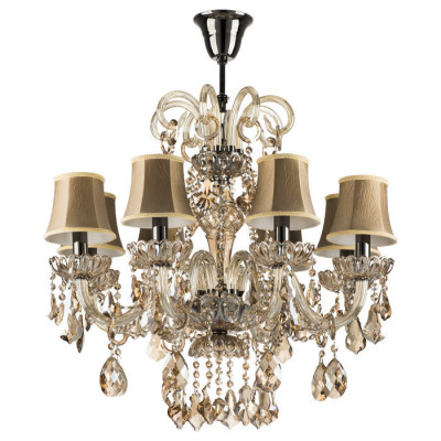 Lightstar 715087 (MD800006-8) Люстра NATIVO 8x40W E14 КОНЬЯК/ЧЕРНЫЙ ХРОМ/БЕЖЕВЫЙ (в комплекте)