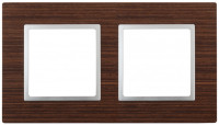 ЭРА 14-5302-10 Elegance Венге/алюм Дерево Рамка 2-ая