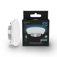 Лампа Gauss GX53 8W 760lm 6500K LED 1/10/100, 108008308
