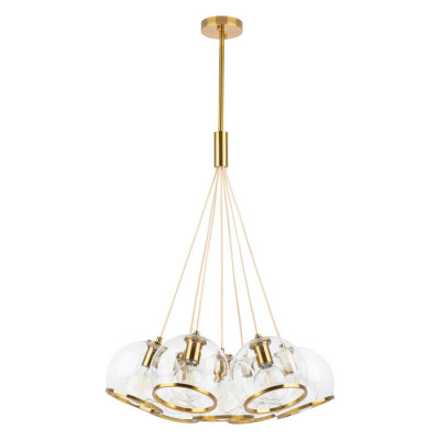 Lightstar 729071 (MD20100-7A) Люстра SFERICO 7х40W E27 ЛАТУНЬ/ПРОЗРАЧНЫЙ (в комплекте)