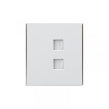 Розетка STRONG компьютерная двойная RJ45+RJ45 кат6 с/у жемчуг KRANZ, KR-78-0725-4