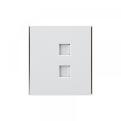 Розетка STRONG компьютерная двойная RJ45+RJ45 кат6 с/у жемчуг KRANZ, KR-78-0725-4