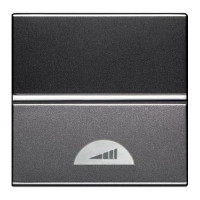 N2260 AN - Механизм электронного клавишного светорегулятора 40-450 Вт, 2-модульный, серия Zenit, цвет антрацит - 2CLA226000N1801