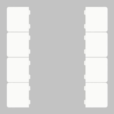 GVS CHKAM-08/55.1.00 Клавиши для CHPBD, 8 шт. белый матовый