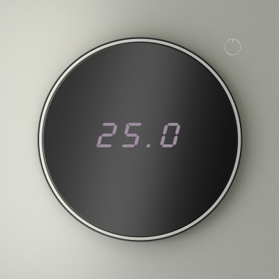 Терморегулятор электронный VOLTUM S70 с индикацией и датчиком, для теплого пола, (сталь), VLS070105