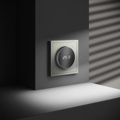 Терморегулятор электронный VOLTUM S70 с индикацией и датчиком, для теплого пола, (сталь), VLS070105