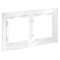 Рамка стеклянная VOLTUM S70 на 2 поста, (белый, стекло), VLS110201