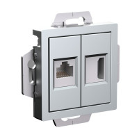 ATN000382 - ATLASDESIGN РОЗЕТКА двойная HDMI+RJ45, кат. 5е, механизм, АЛЮМИНИЙ, Systeme Electric