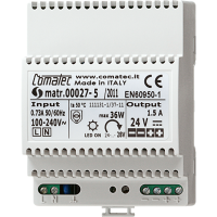 Блок питания для монтажа на DIN-рейку, 4 модуля, выходное напряжение DC 24В, выходной ток 1,5 А; Электроника, NT2415REGVDC