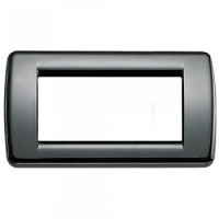 Vimar Накладка для 4 модулей RONDO металл черная, 16754.11