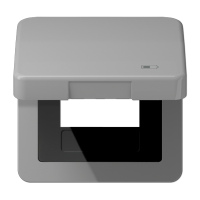 Рамка с подпружиненной крышкой для USB-механизмов, с центральной платой, CD590KLUSBGR