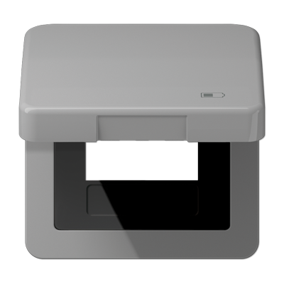 Рамка с подпружиненной крышкой для USB-механизмов, с центральной платой, CD590KLUSBGR