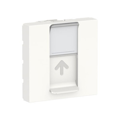 NU941118 - Unica modular лиц. Панель rj45, одиночная, без коннектора, 2 модуля, белый