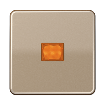 Клавиша с оранжевым окошком для выключателя с подсветкой; золотая бронза, CD590KOGB