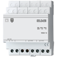 Блок питания для монтажа на DIN-рейку, 4 модуля, выходное напряжение AC 24В, выходной ток 1А; Электроника, WSSV10