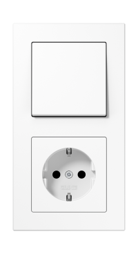 Jung Блок: Выключатель 1-клавишный с розеткой 2к+з, серия A Creation Jung Блок: Выключатель 1-клавишный с розеткой 2к+з, серия A Creation