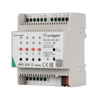 INTELLIGENT ARLIGHT Диммер KNX-204-DIM-DIN (12-48V, 8x0.35/4x0.7/2x1A) (IARL, IP20 Пластик, 2 года), 025660 INTELLIGENT ARLIGHT Диммер KNX-204-DIM-DIN (12-48V, 8x0.35/4x0.7/2x1A) (IARL, IP20 Пластик, 2 года), 025660