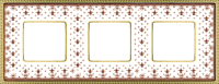 FD01473MAOB Fede Belle Epoque Porcelain Рамка 3-ная, Brown Lys-Bright Gold