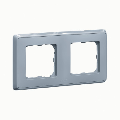 Legrand Рамка - Cariva - 2 поста - горизонтальный/вертикальный монтаж - жемчужно-серый, 773692