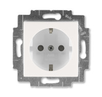 5520H-A03457 68W - Розетка ABB Levit с заземлением со шторками 16А жемчуг / ледяной - 2CHH203457A6068