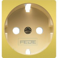 FD04314OR-A Fede Fede Обрамление розетки 2К+З для мех-зма FD16523, Real Gold/беж.