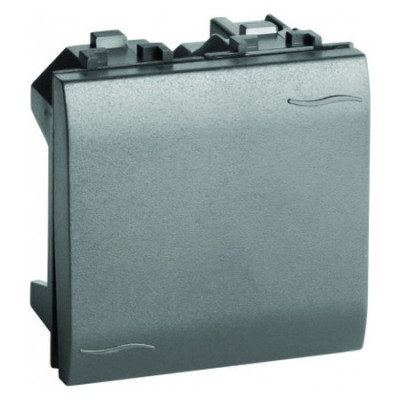 ДКС Двухполюсный выключатель, черный, 2мод., 77132N