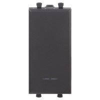 4412151 - ДКС Кнопка модульная, "Avanti", "Черный матовый", 1 модуль