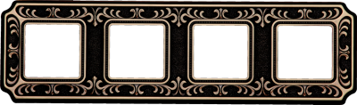 FD01354PB Fede Siena Рамка 4-ная, Bright Patina
