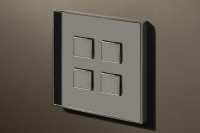 4T Панель 1-ая, 4 кнопки 24V-250V push button, Chrome