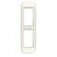 Vimar Накладка ROUND на 2 модуля для панелей арктическая белая с белым обрамлением, 20697.B01