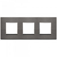 Vimar Накладка Eikon Evo на 6 модулей (2+2+2) расстояние между центрами 71мм, серая лава, 21644.03