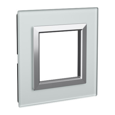 4404822 - ДКС Рамка из натурального стекла, ,"Avanti", светло-серая, 1 пост