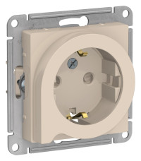 ATN000247 - ATLASDESIGN РОЗЕТКА с заземлением со шторками с выталкивателем, 16А, механизм, БЕЖЕВЫЙ, Systeme Electric