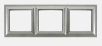 Рамка 3-поста; Eco Profi  Standart; термопласт; алюминий, EPS483AL