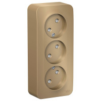 BLANCA О/У РОЗЕТКА 3-я без заземл. со шторк. ИЗОЛ.ПЛ.,16А,250В, ТИТАН