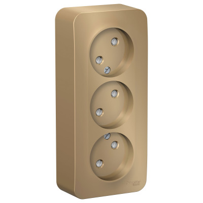 BLANCA О/У РОЗЕТКА 3-я без заземл. со шторк. ИЗОЛ.ПЛ.,16А,250В, ТИТАН