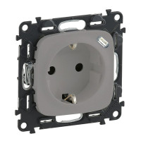 Legrand Valena ALLURE.Розетка комбинированная 2К+З 16А ~250В со встроенным зарядным устройством USB C 1.5А 5В.С лицевой панелью.Алюминий, 753007 Legrand Valena ALLURE.Розетка комбинированная 2К+З 16А ~250В со встроенным зарядным устройством USB C 1.5А 5В.С лицевой панелью.Алюминий, 753007