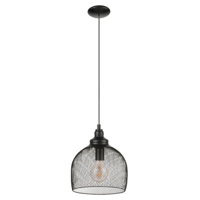 49736 Подвес STRAITON, 1x60W (E27), ?280, H1100, сталь, черный