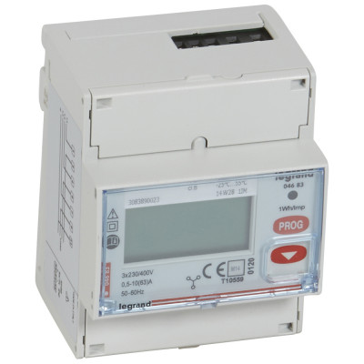 Legrand Трёхфазный счётчик EMDX? - сертификат MID - 63 А - 4 модуля - выход RS 485 и импульсный, 004683