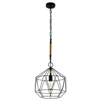 43328 Подвес COTTINGHAM, 1х40W(E27), ?370, H1100, сталь, черный, канат