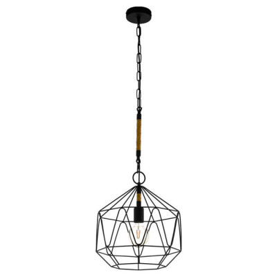43328 Подвес COTTINGHAM, 1х40W(E27), ?370, H1100, сталь, черный, канат