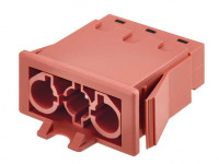 Simon Connect Красный Разъем Quick Connection "папа" встраиваемый, 2P+E, безвинт.соединение, CR0002-6