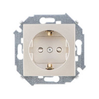 Simon Simon15 Розетка 2К+З 16А 250В~, винт. зажим, шампань, 1591432-034