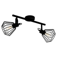 98763 Спот TABILLANO, 2x40W (E27), L440, B110, сталь, черный