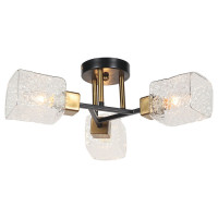 Arte Lamp CHICAGO, Светильник потолочный, цвет арматуры - черный, цвет плафона/декора - прозрачный, 3x40W E14, A1547PL-3BK