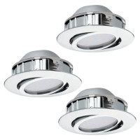 95858 Комплект светодиод. встраив. светильников PINEDA регулир. и диммир., 3х6W(LED), ?84, пластик,