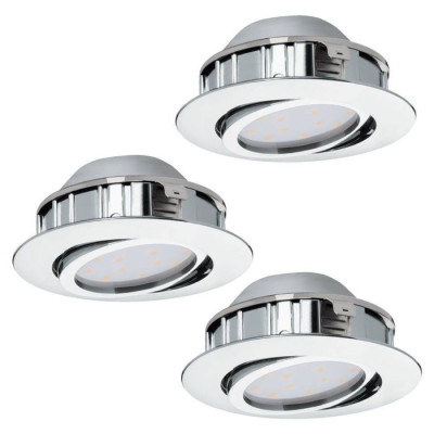 95858 Комплект светодиод. встраив. светильников PINEDA регулир. и диммир., 3х6W(LED), ?84, пластик,